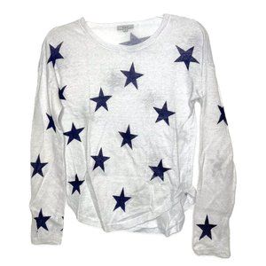 Rails White Sweatshirt with Blue Stars
